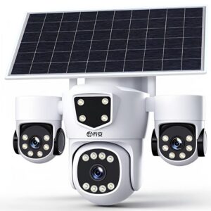 QiaoAn 360° Solar Powered 3-Screen Camera
